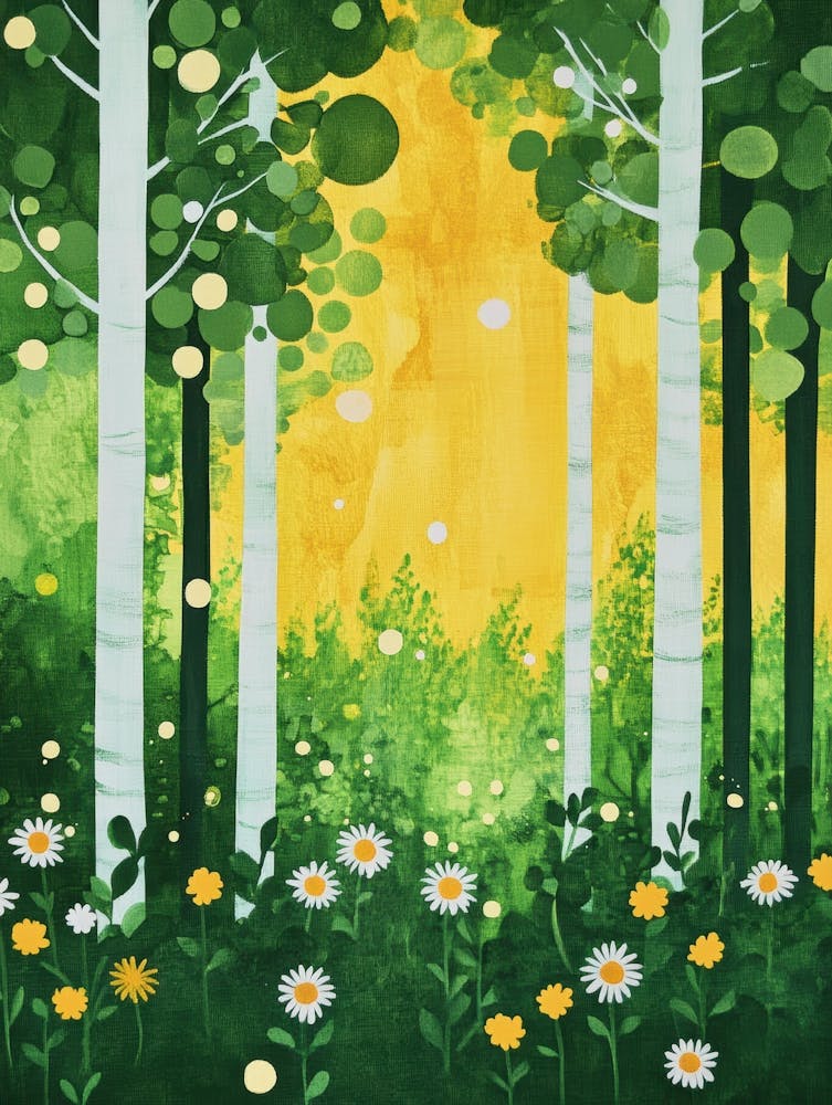 Daisies In The Forest 3