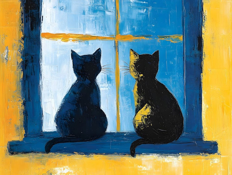 Cats In Window 4