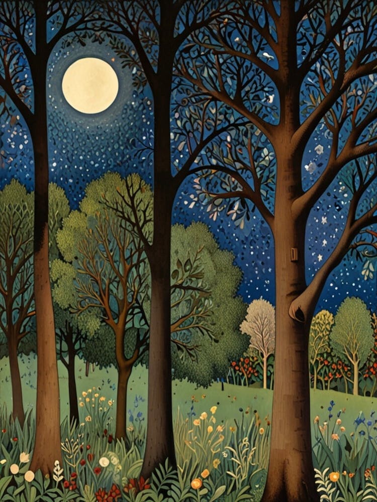 William Morris Moonlight In The Woods 43