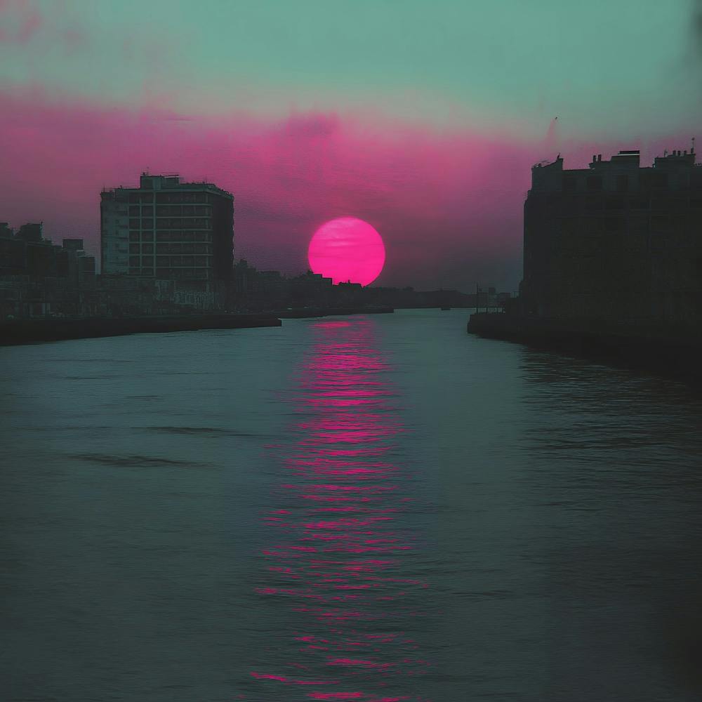 Sunset Over The River 5