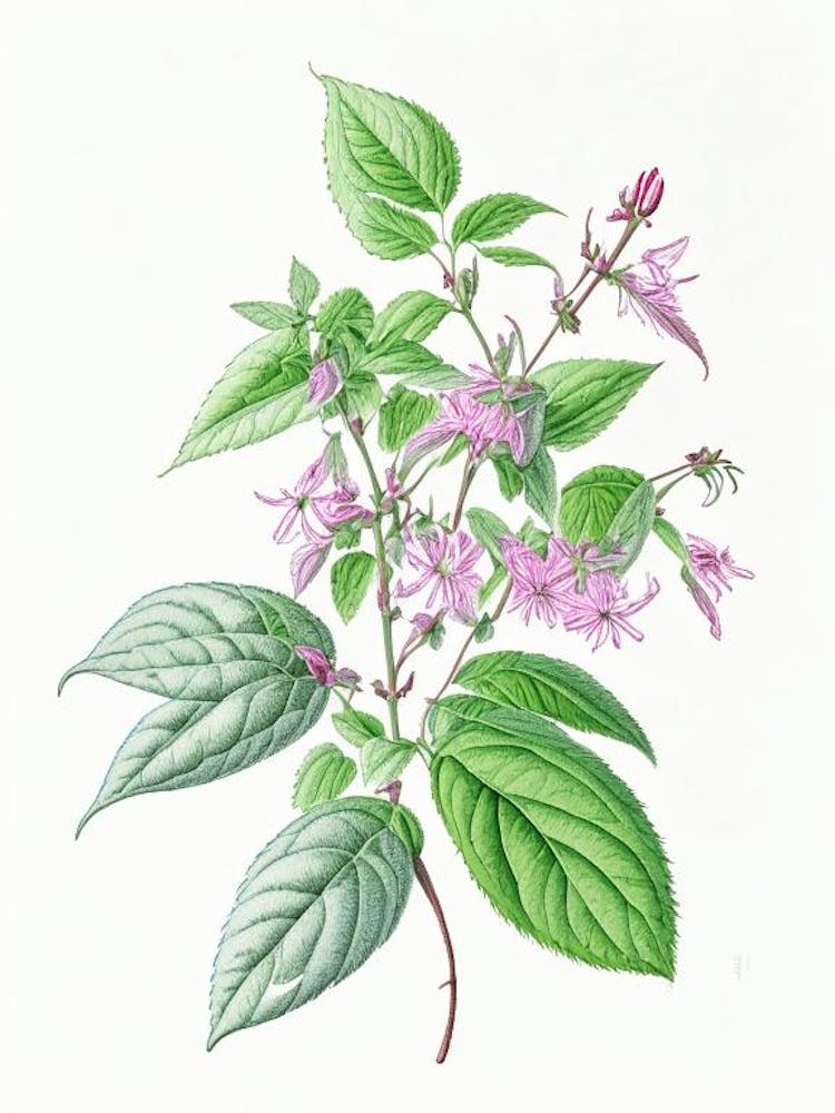 Peppermint Floral Quentin Blake Inspired Illustration 2 Flower