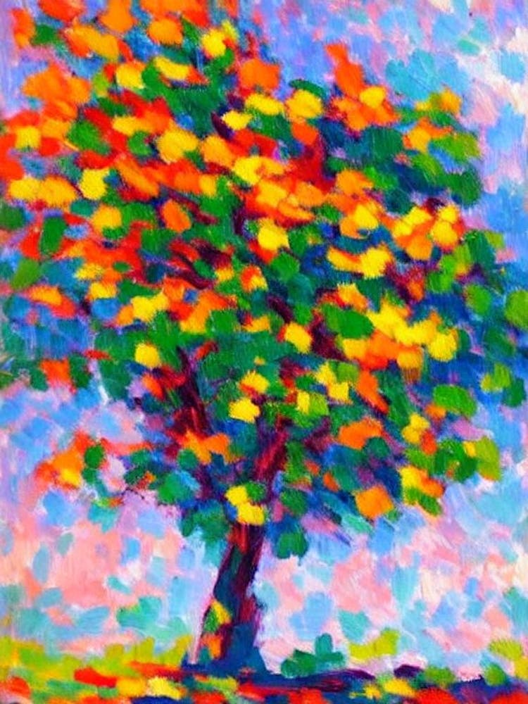 Maidenhair Tree tree Abstract Block Colour