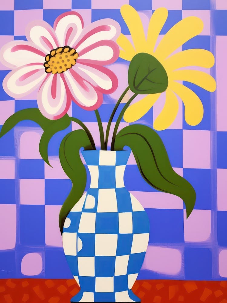 Wild Flowers Blue Tones In Vase 6