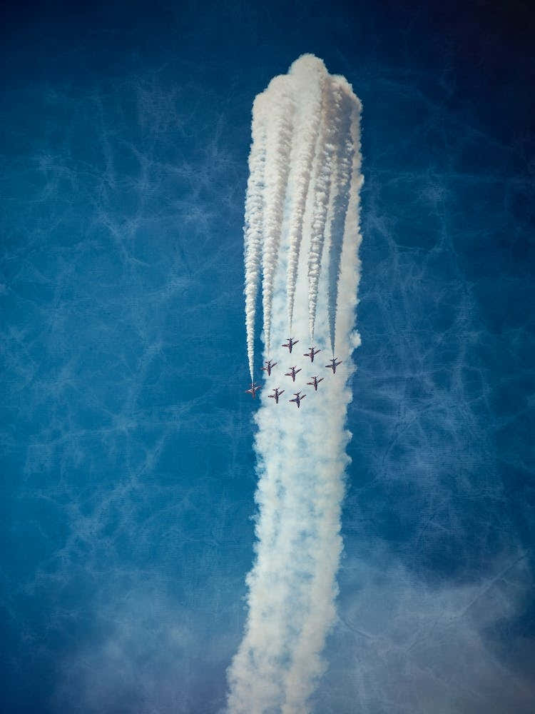 Red Arrows Smoke Trails