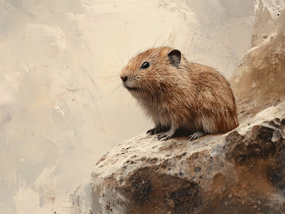 Hamster On A Rock
