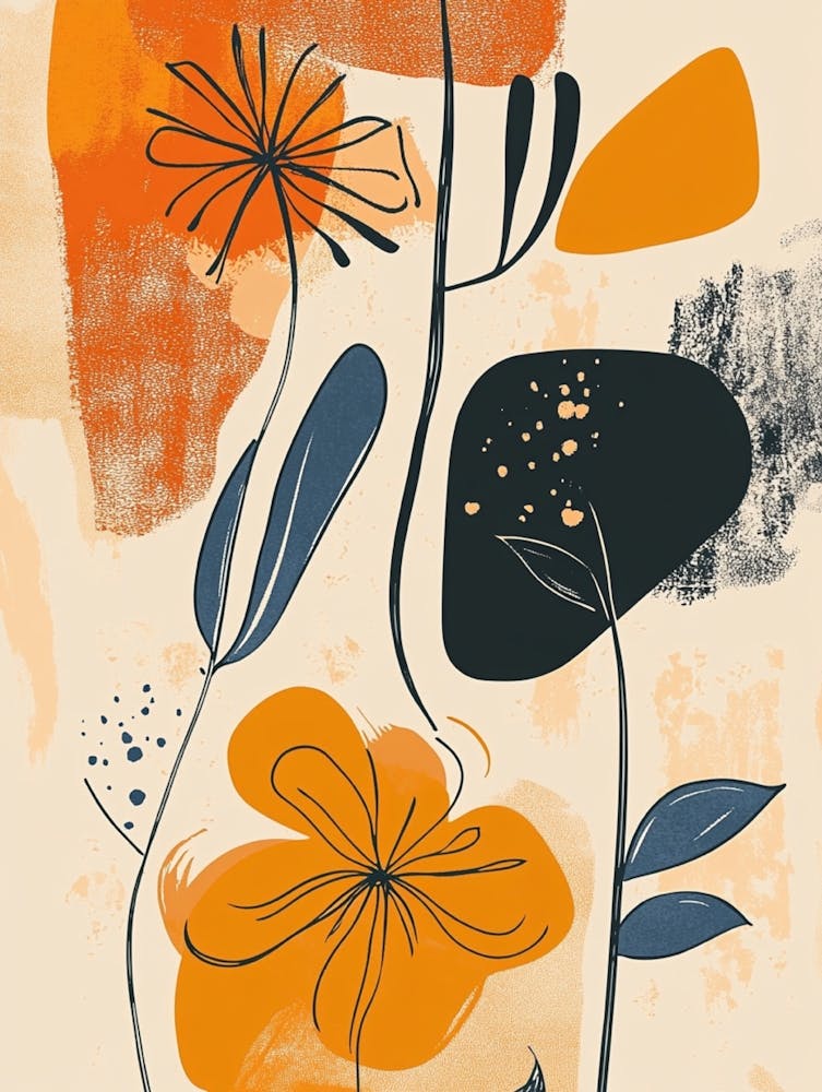 Peinture Florale Abstraite 38