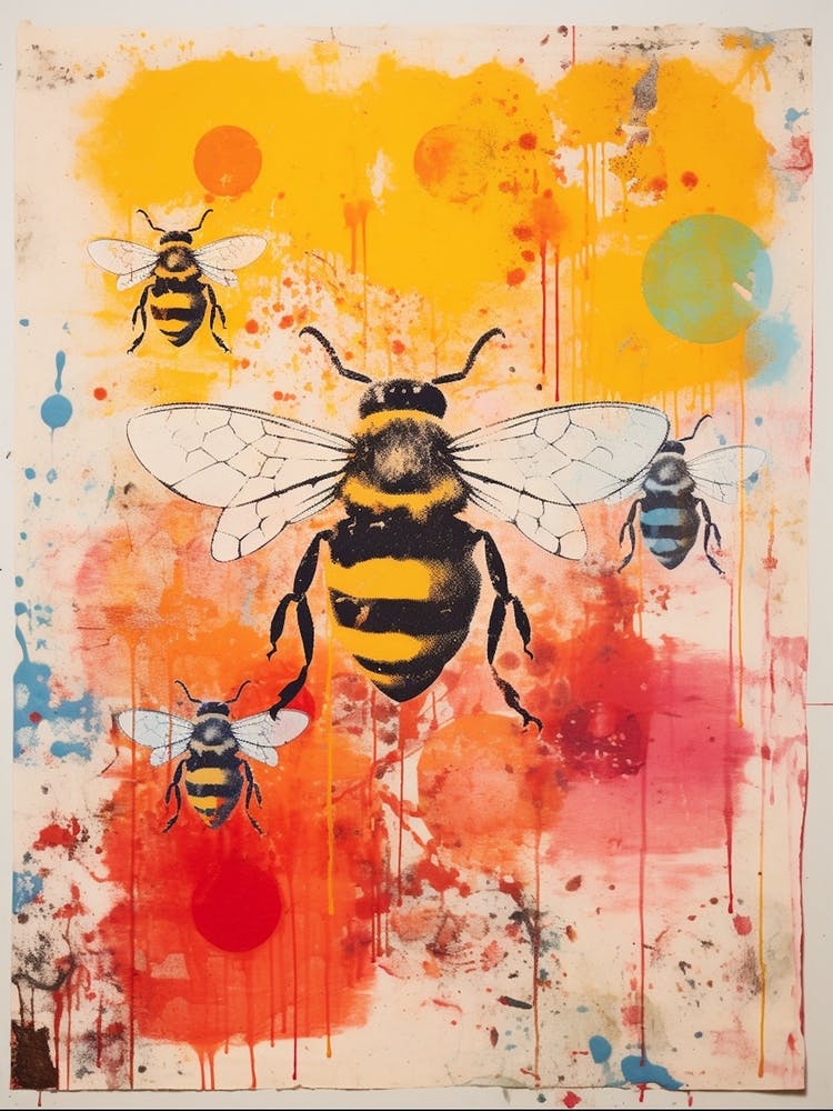Bee Screen Print Inspired  4