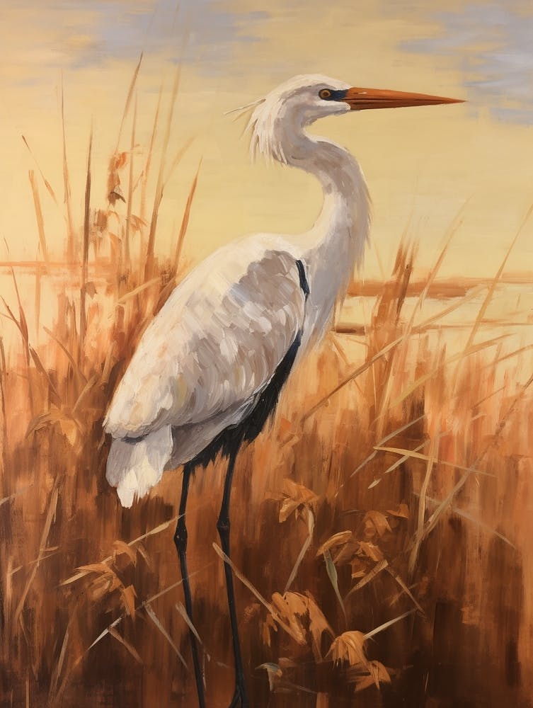 Bird Painting Stork 1