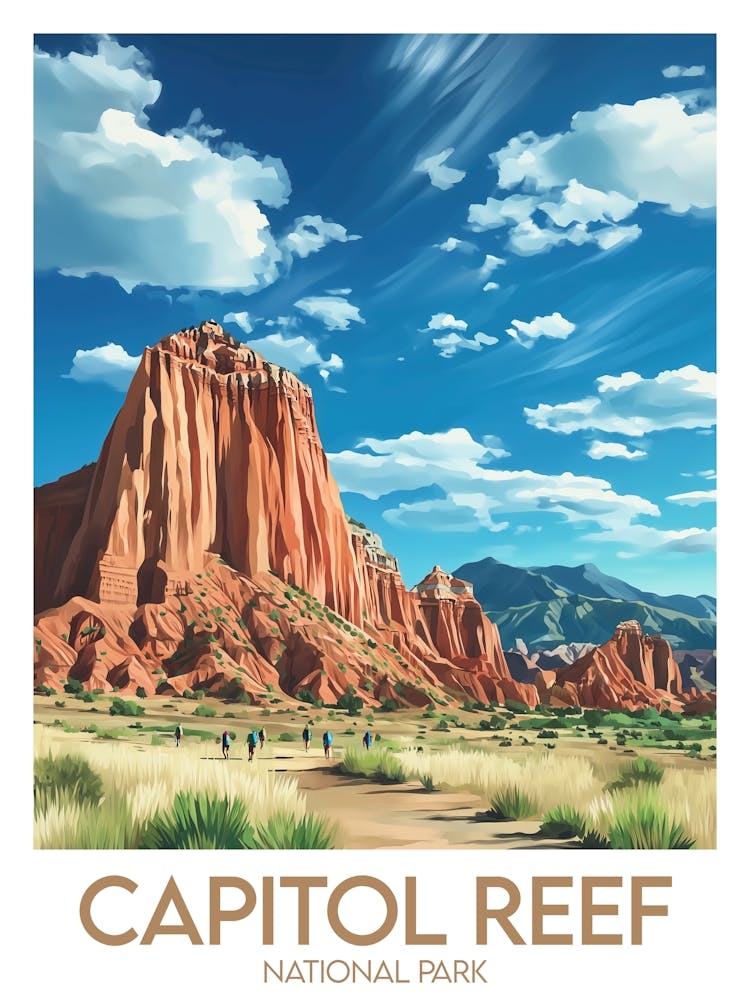 Affiche de voyage Capitol Reef National Park