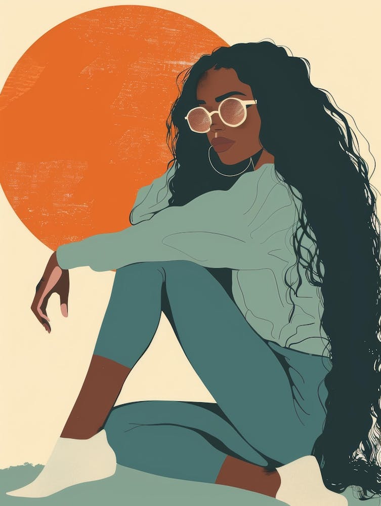 Black Girl With Sunglasses 2