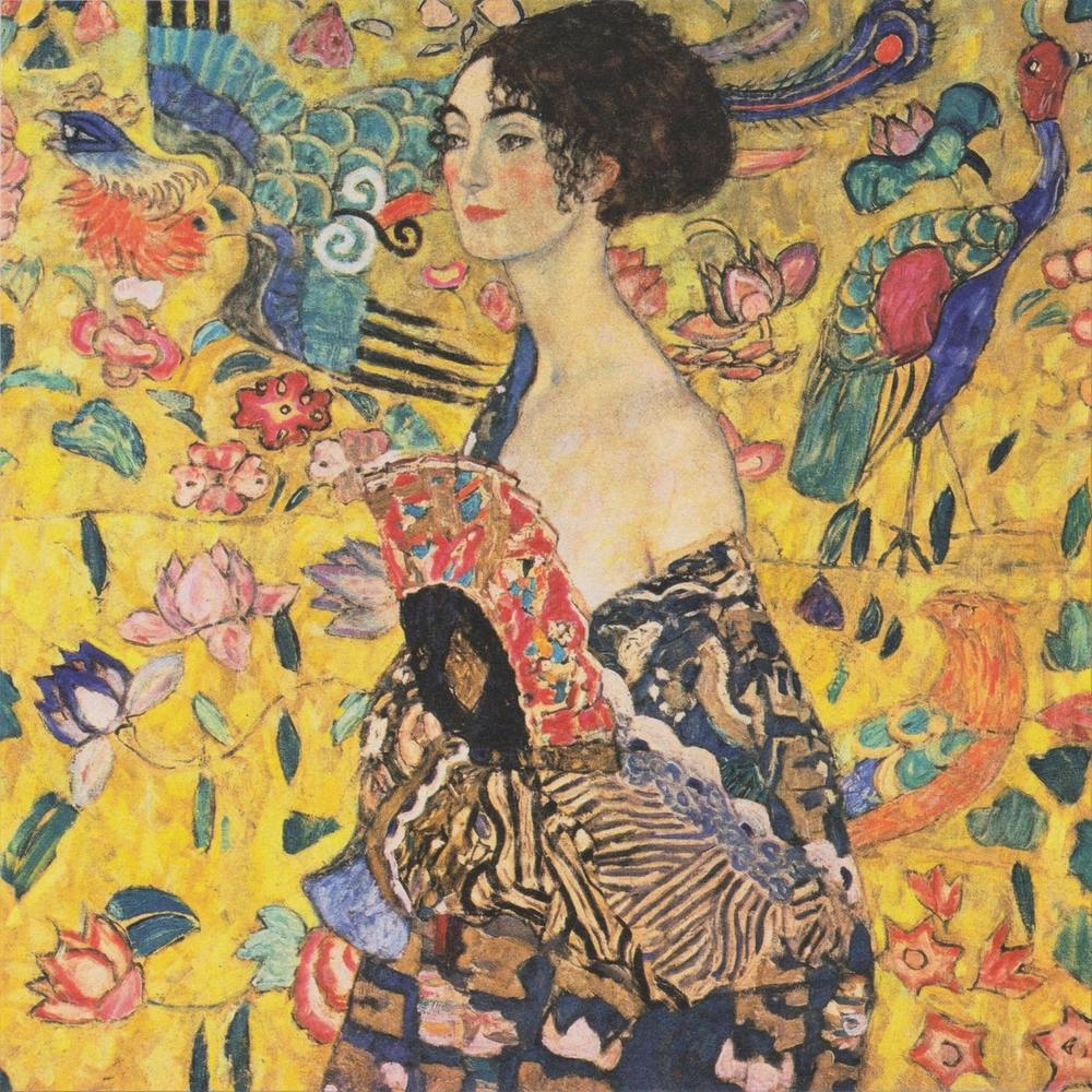Gustav Klimt Lady With Fan (1917)