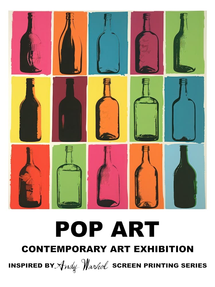 Poster Bottles Pop Art 4