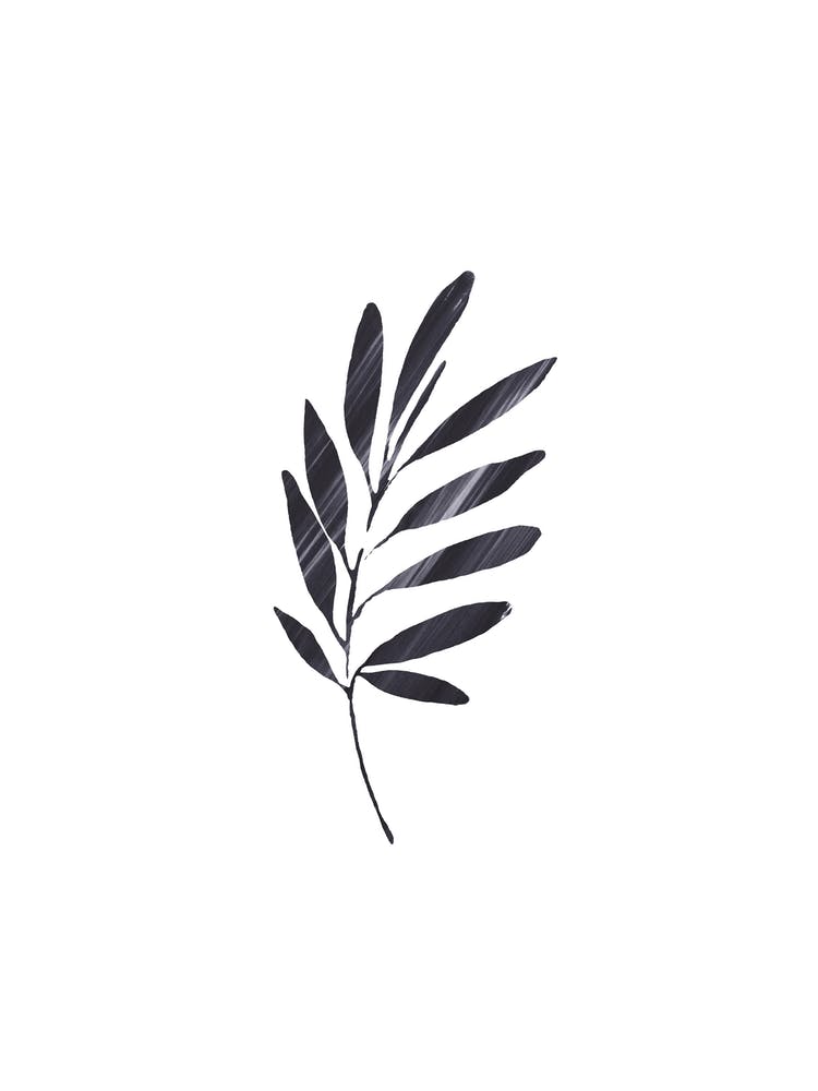 Feuilles Peintes Noires