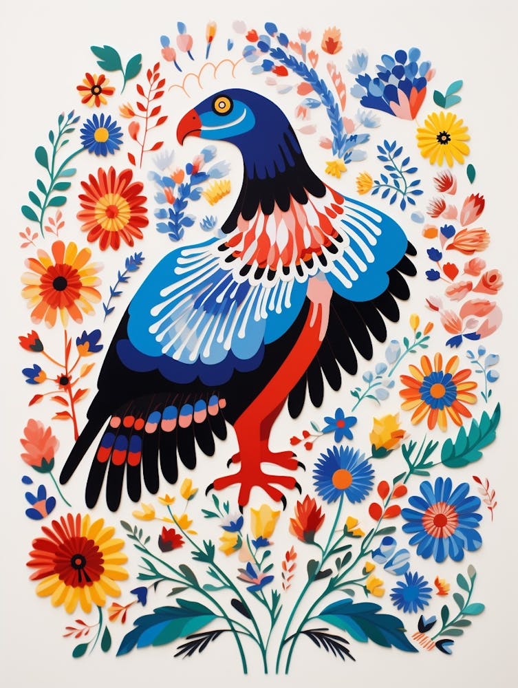 Scandinavian Bird Illustration Bald Eagle 1