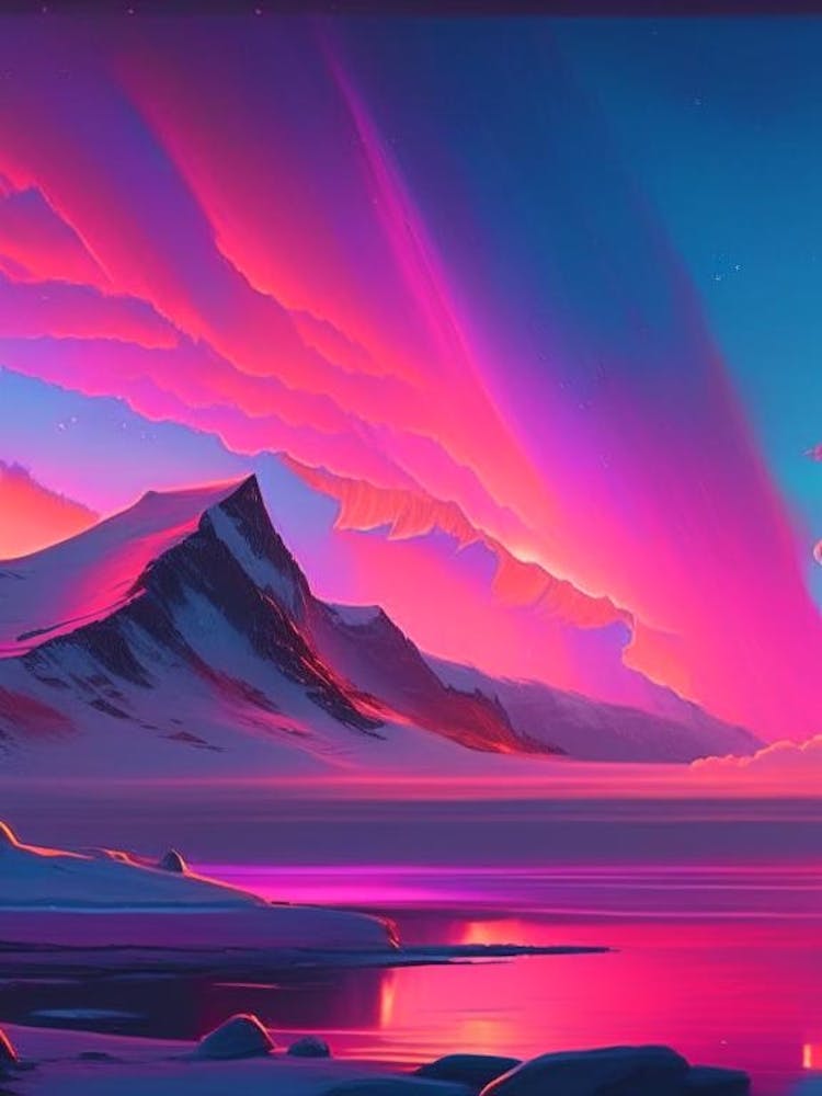 Northern Lights Dreamy Sunset