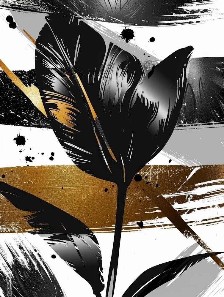 Black And Gold Tulip