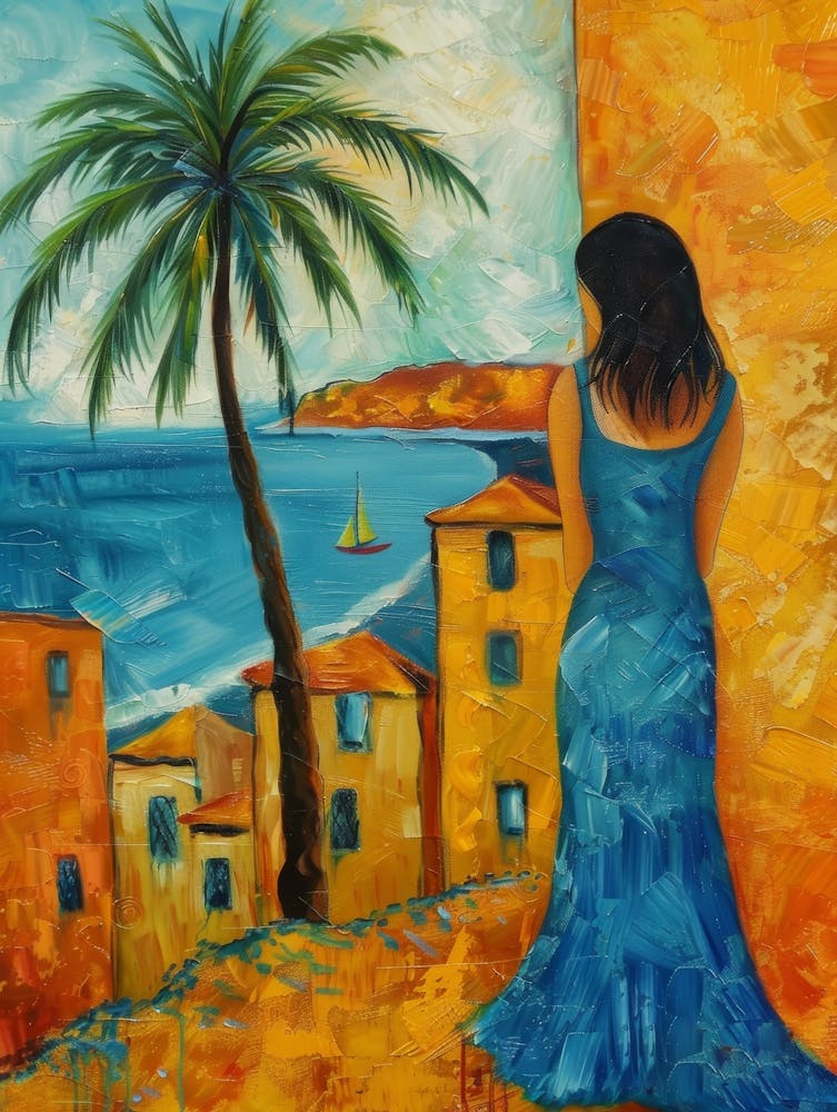 Woman In A Blue Dress 4