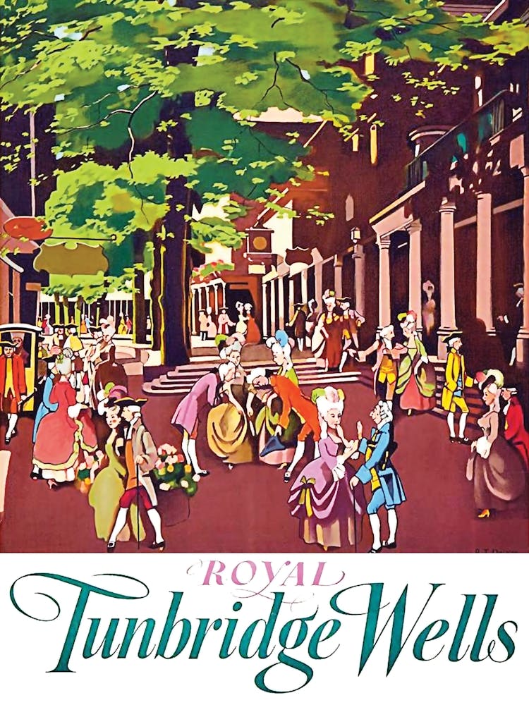 Royal Tunbridge Wells, England, Vintage Travel Poster