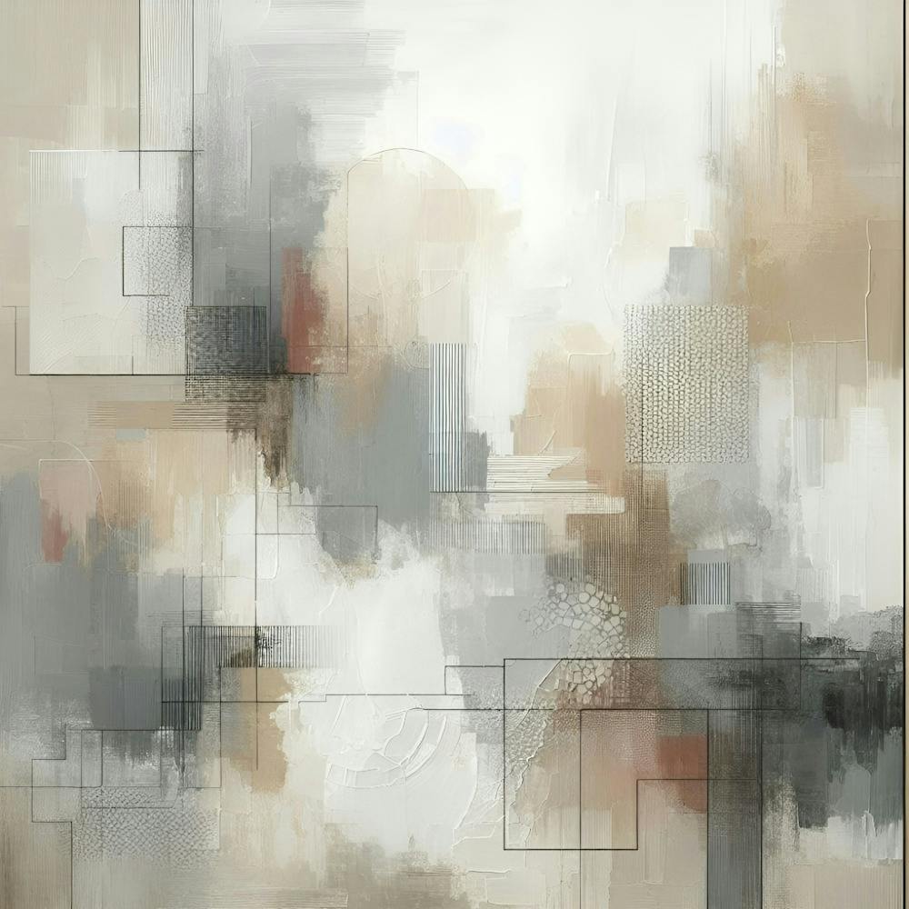 Abstract Art, Neutral Painting Beige, Grey 8 (1)