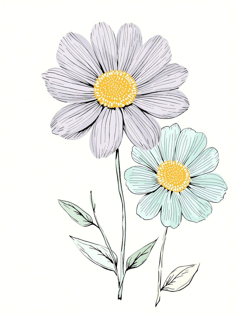 Airy Floral Composition in Neutral Hues