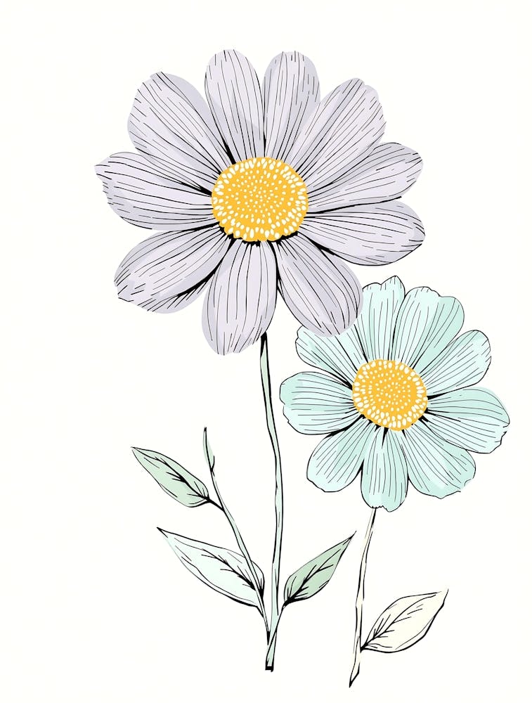 Airy Floral Composition in Neutral Hues