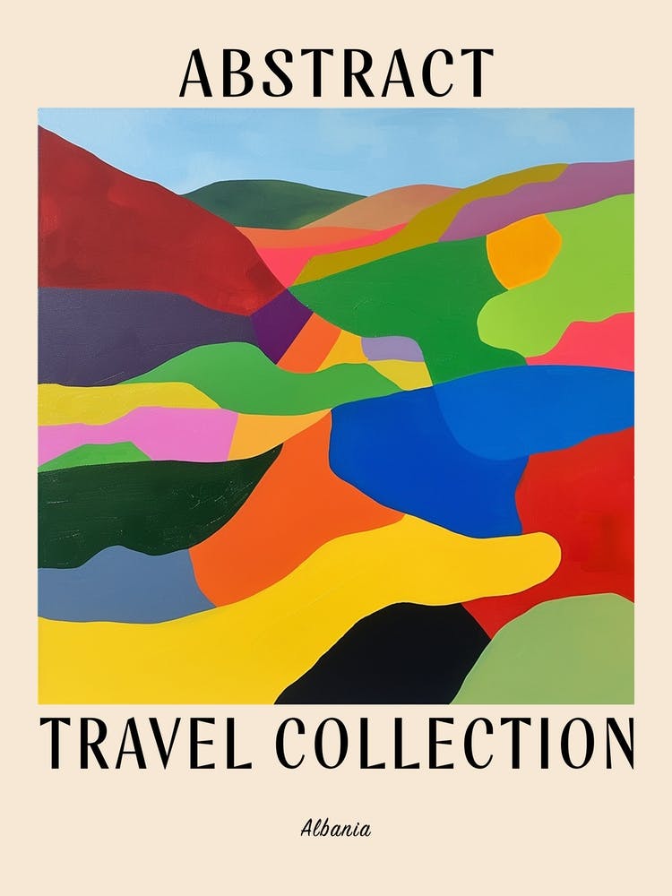 Abstract Travel Collection Poster Albania 5