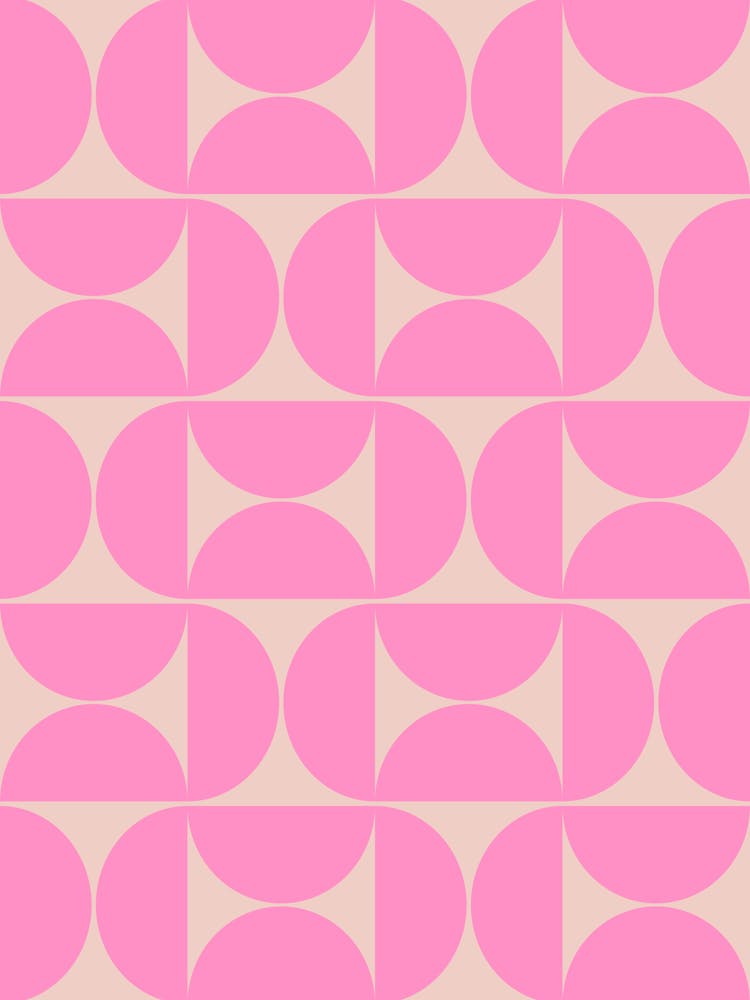 Mid Century Modern Peach And Pink