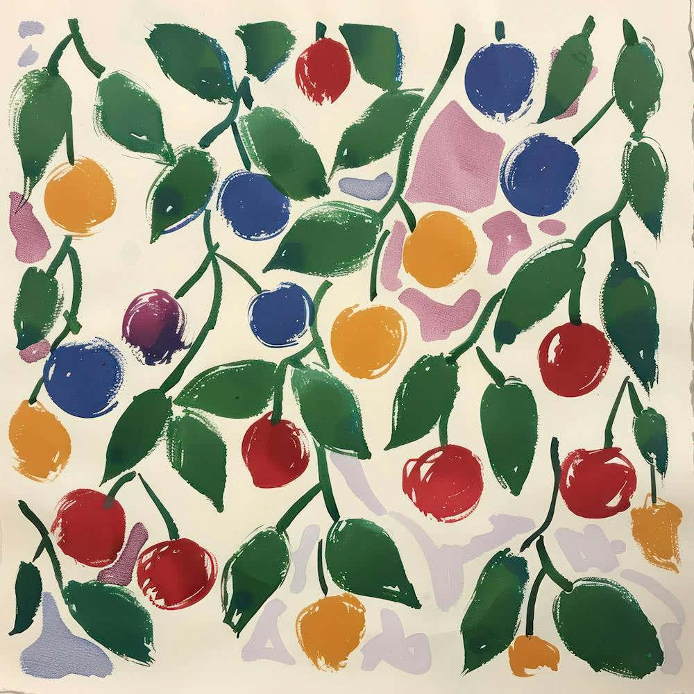 Cherries Matisse Style 5