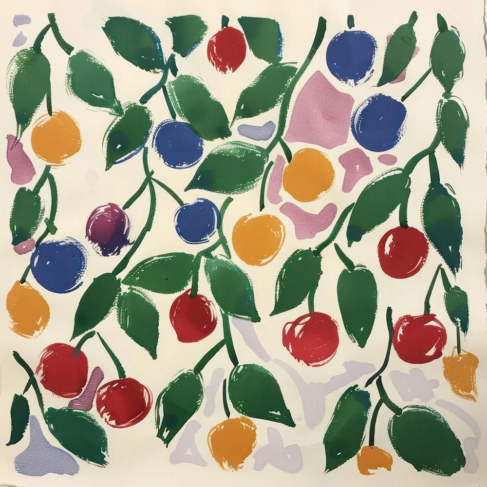 Cherries Matisse Style 5