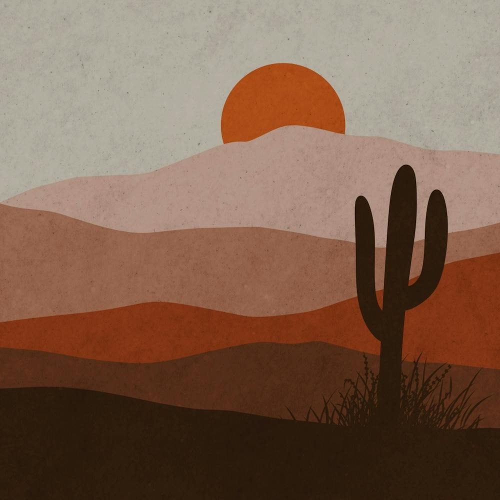 Sunset In The Desert 1