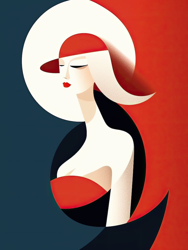 Soulful Serenade: Minimalist Woman's Artistry