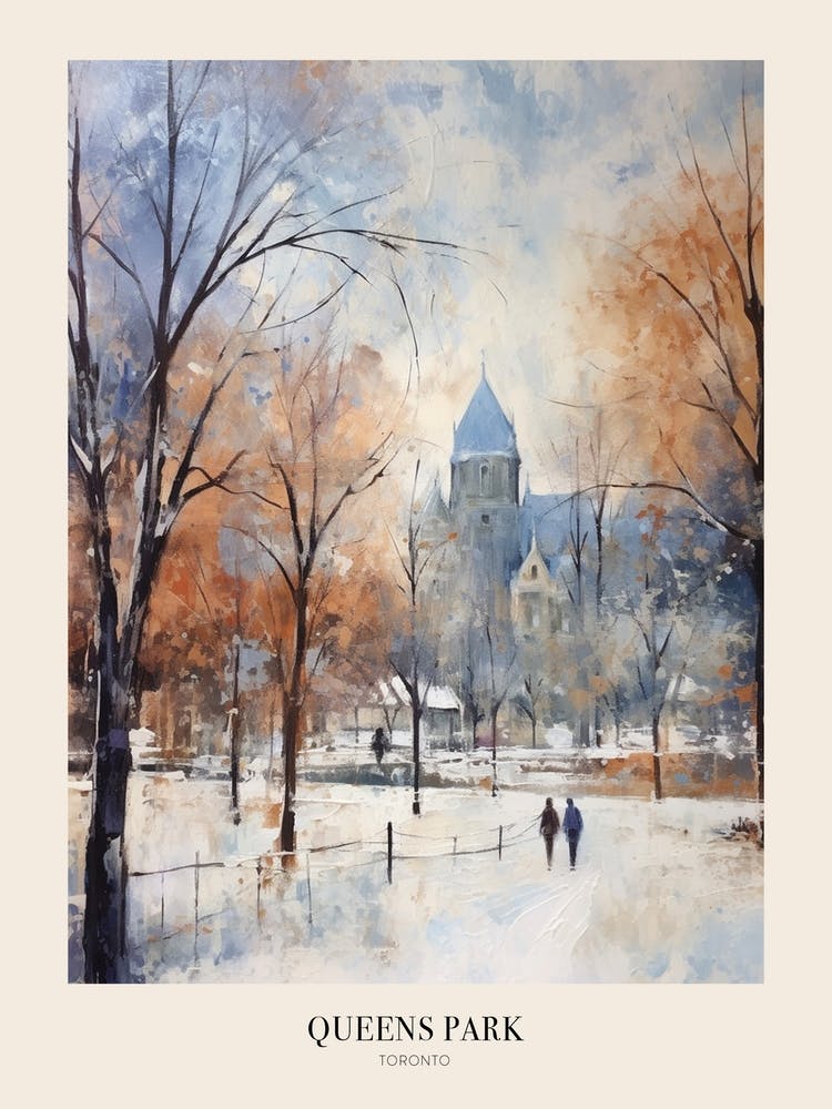 Winter City Park Poster Queens Park Toronto Canada 3