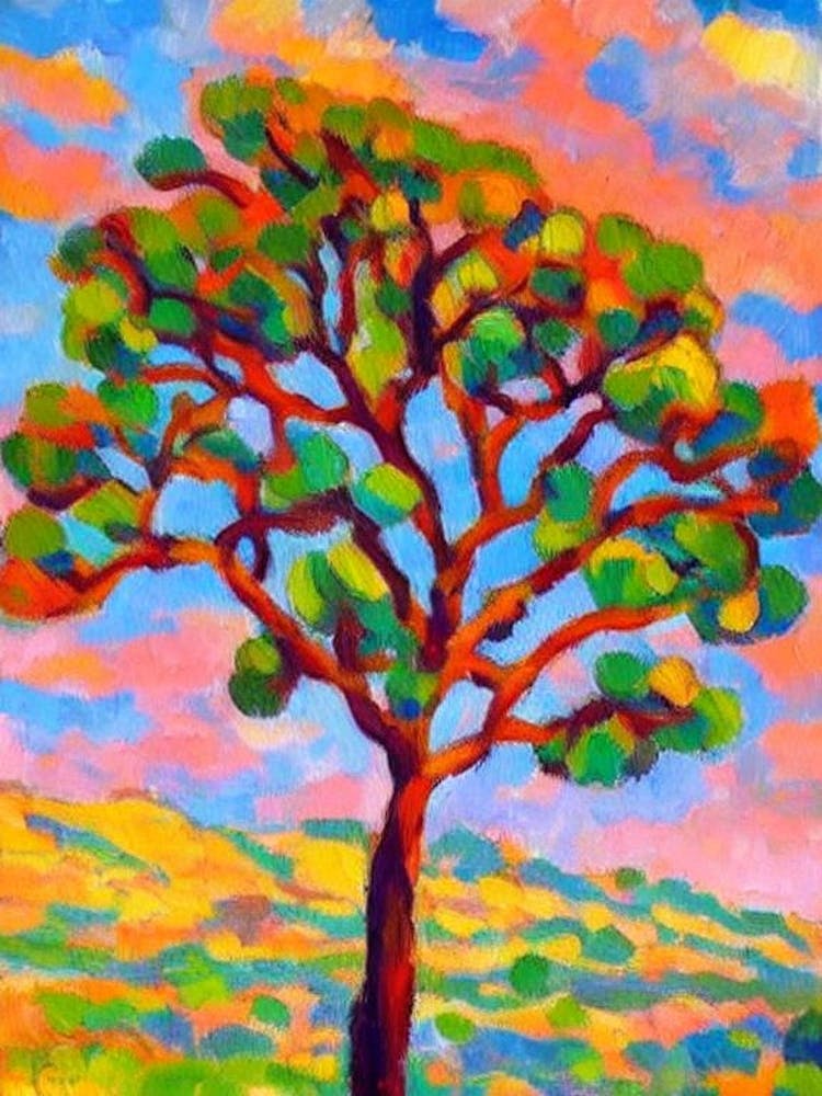 Joshua Tree tree Abstract Block Colour