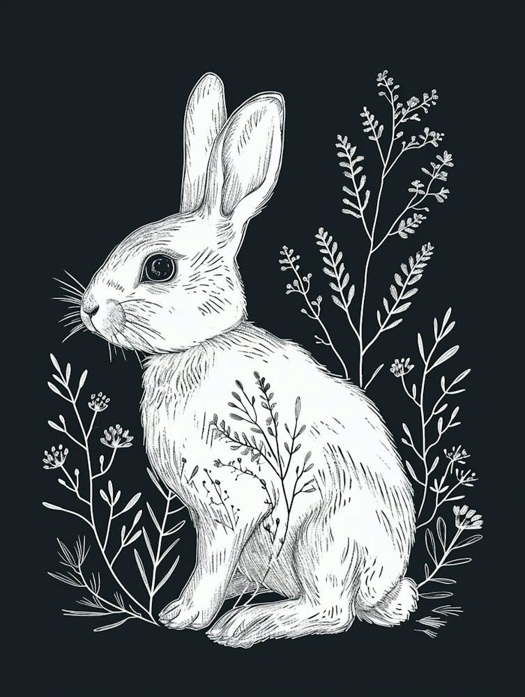Thrianta Rabbit Minimalist Illustration 4
