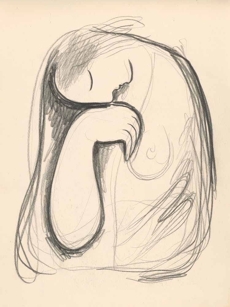 Woman With Bowed Head, Mikuláš Galanda