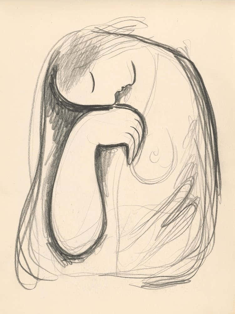 Woman With Bowed Head, Mikuláš Galanda