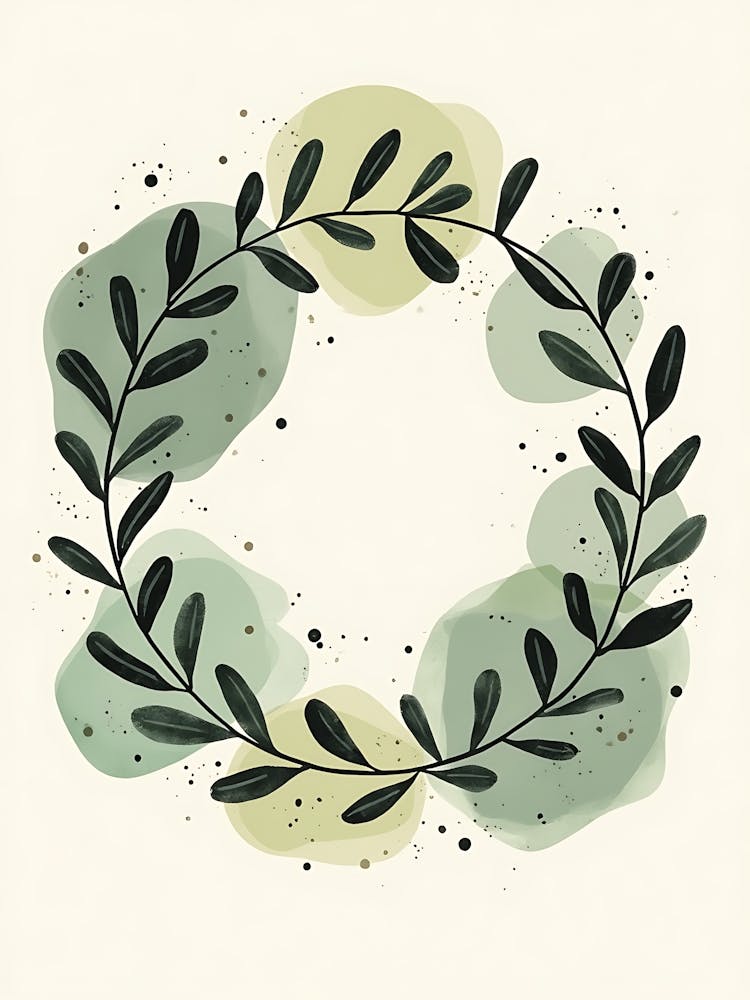 Soft Sage Leaves Composition