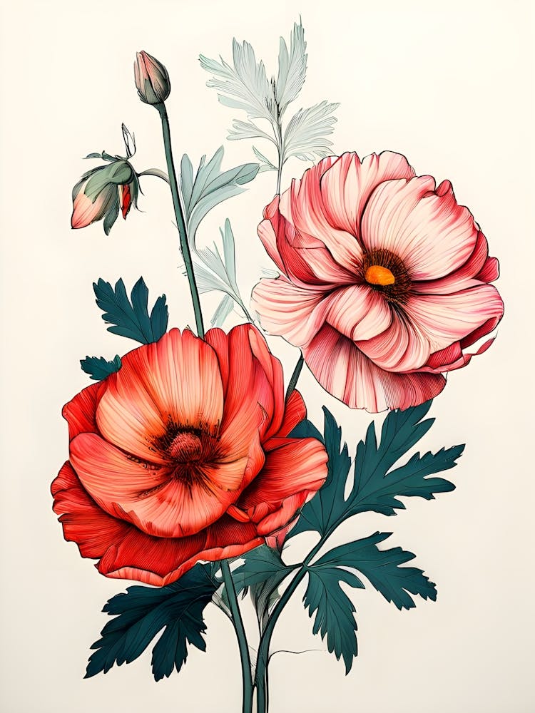 Two Red Poppies