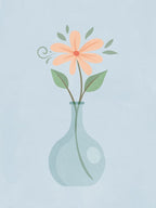 Vase Of Flowers Blue