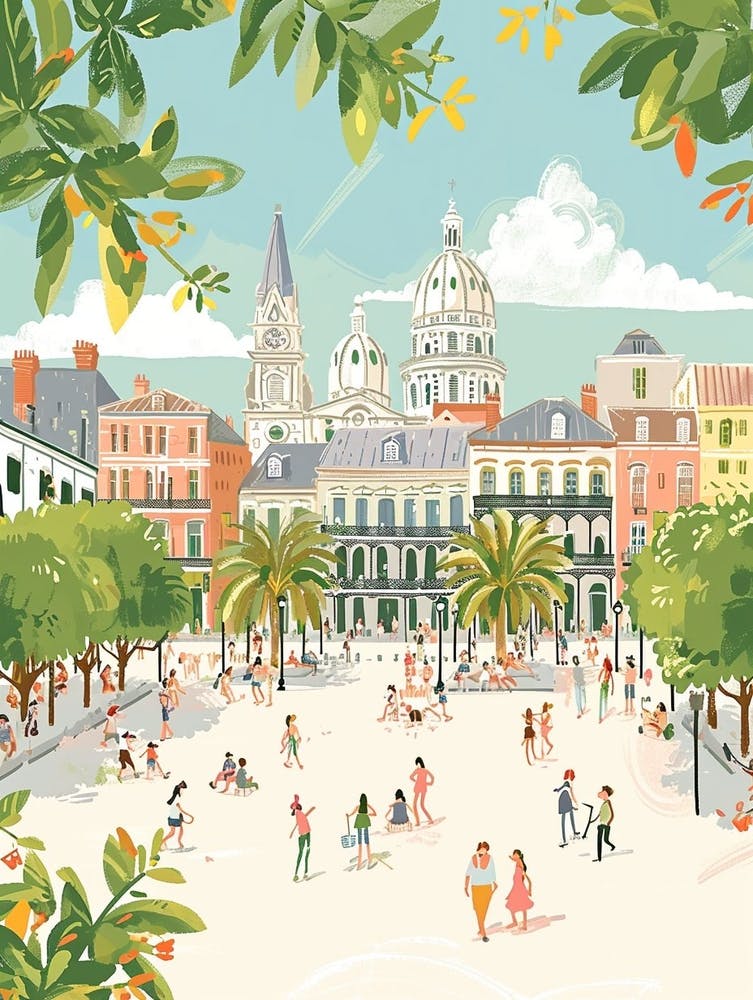Jackson Square Storybook Illustration 2