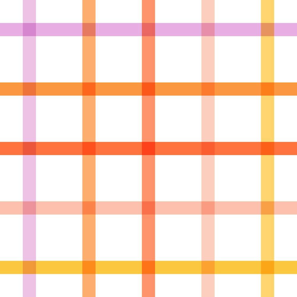 Retro Sonnig-pfirsichfarbenes Karomuster Sommer-Gingham-Streifen auf Weiß