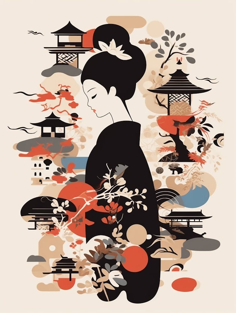 Illustration de Calligraphie Japonaise 10