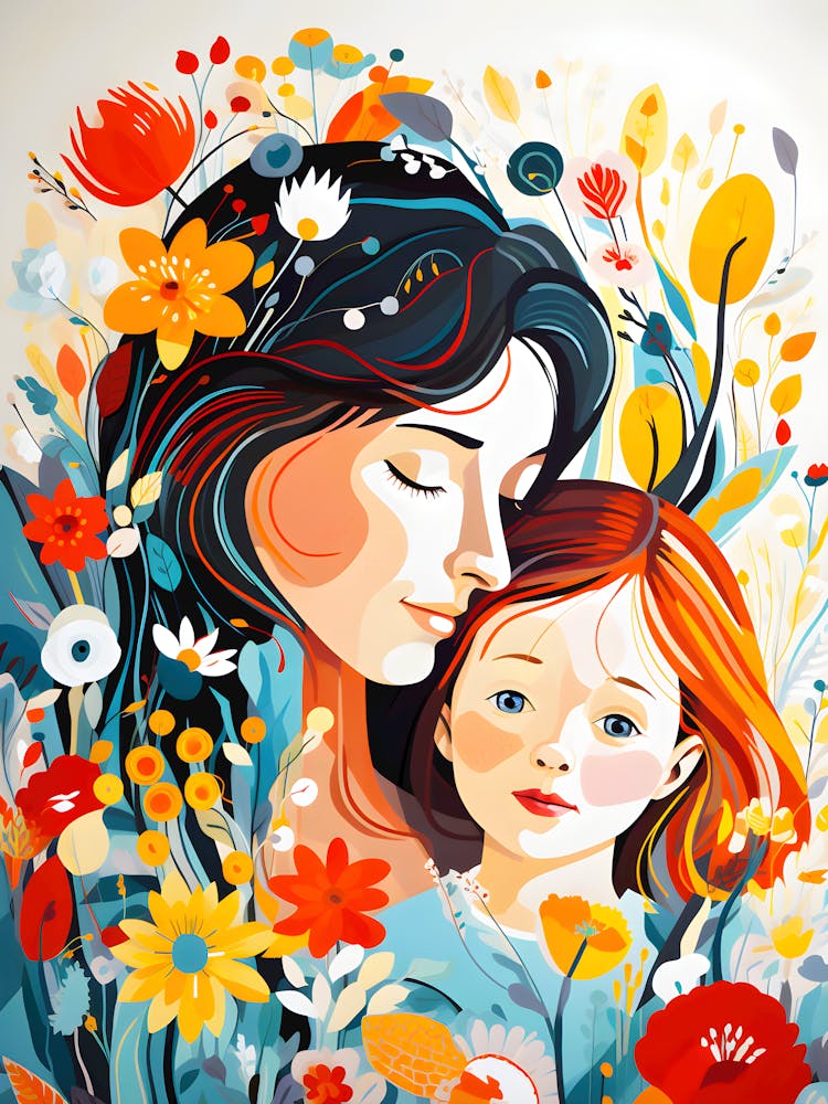 Moments de Joie Illustration du Bonheur de la Maternité