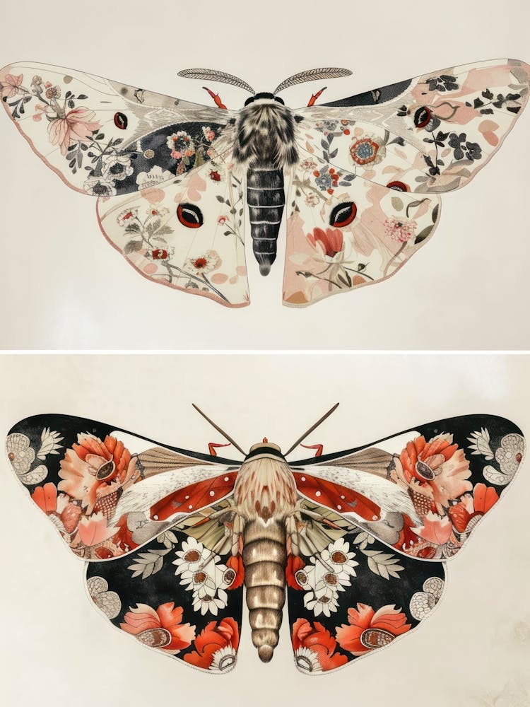 Shimmering Butterflies William Morris Style 9