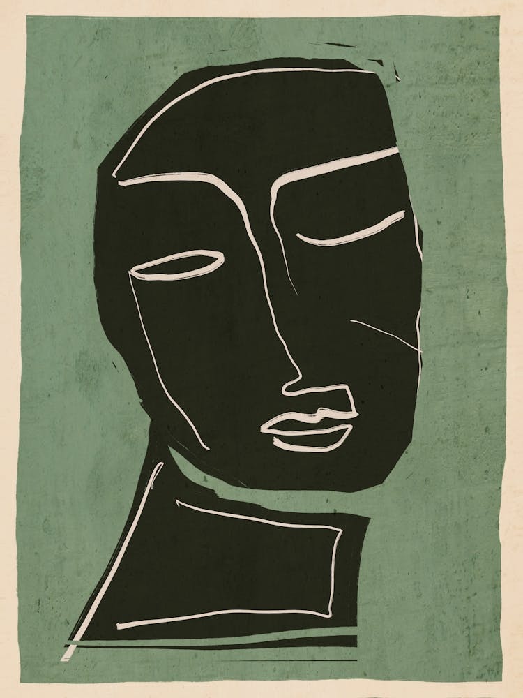 Minimal Abstract Art Face 2