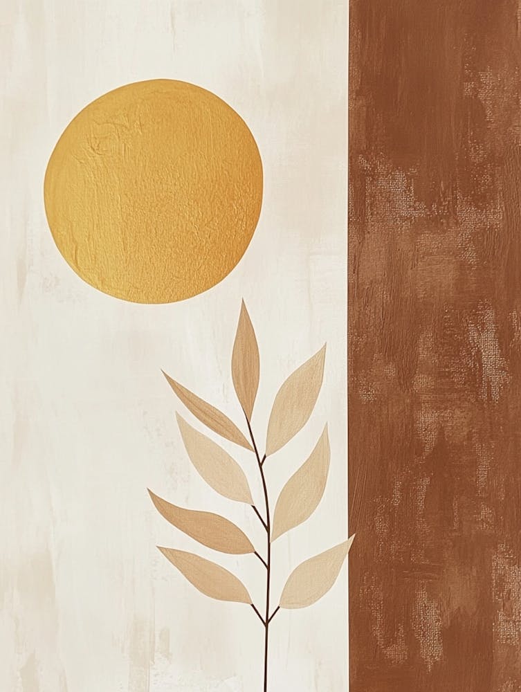 Sun And Leaves Canvas Print 2