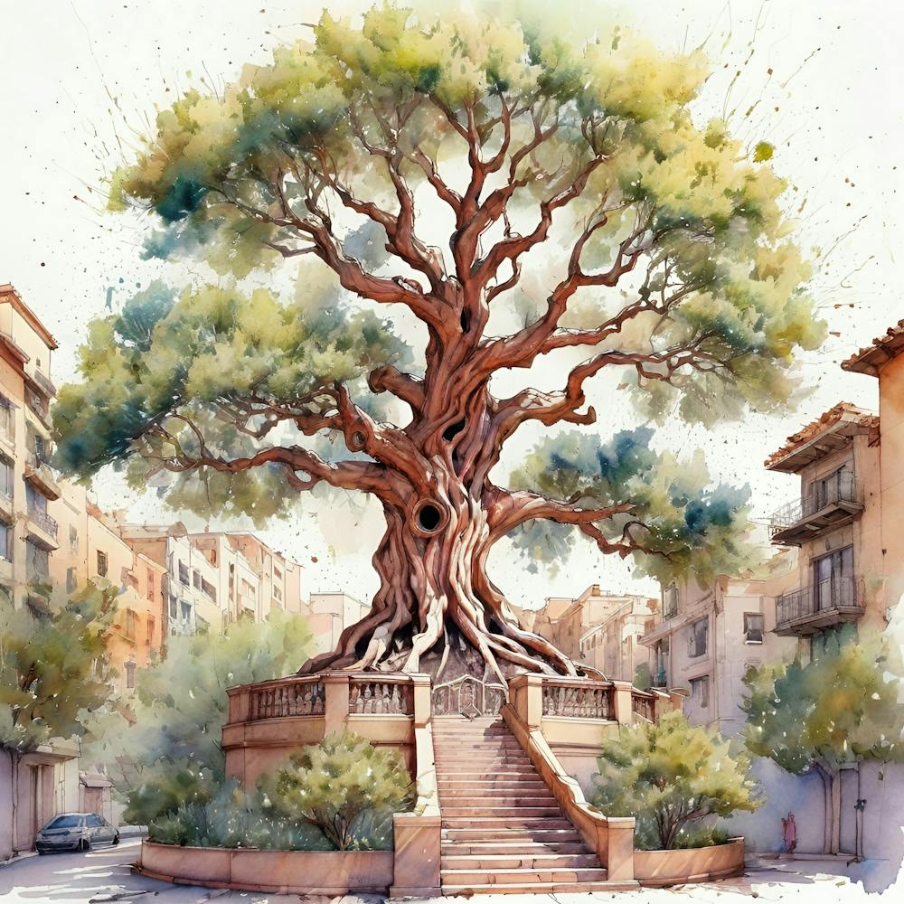Olive Tree In Barcelona