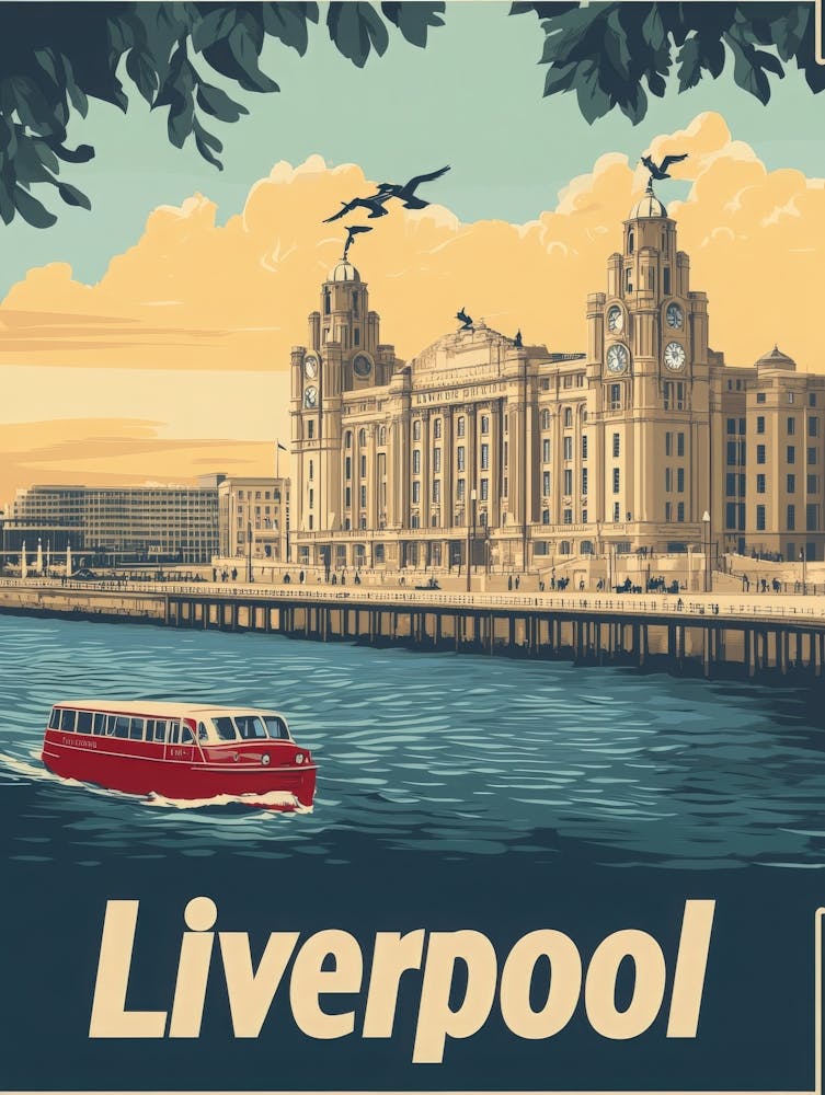 Aihrgdesign A Vintage Travel Poster Of Liverpool Featuring Th Be556fa5 3d67 46d2 9a5d 636d2052a35f 2