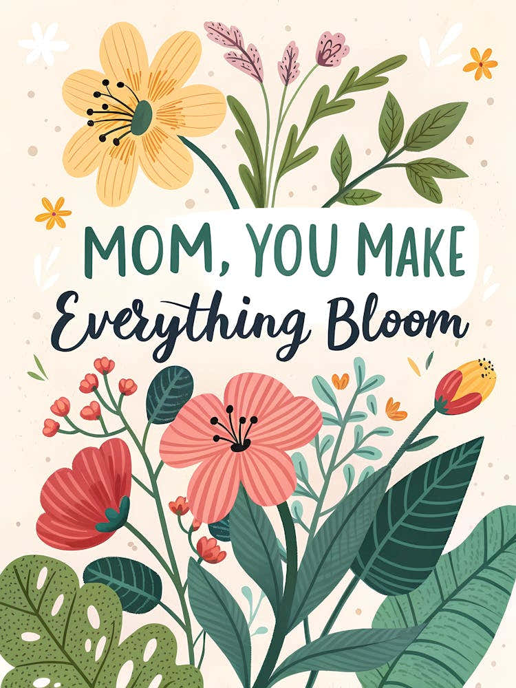 Mom You Make Everything Bloom