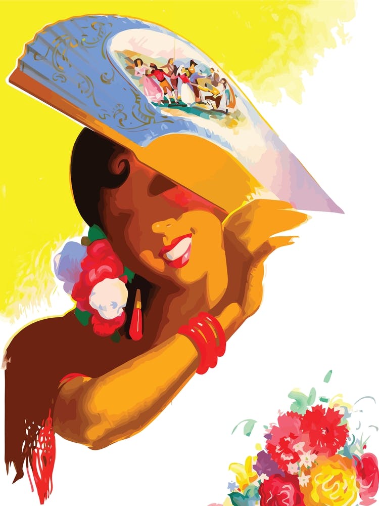 Spain, Girl With a Fan